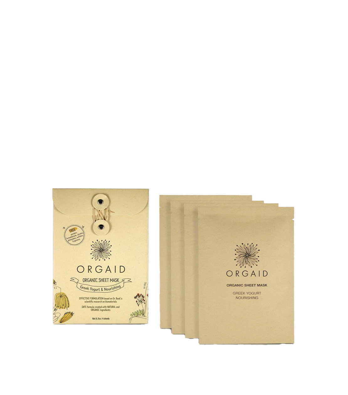 Greek Yoghurt & Nourishing Organic Sheet Mask (x4)